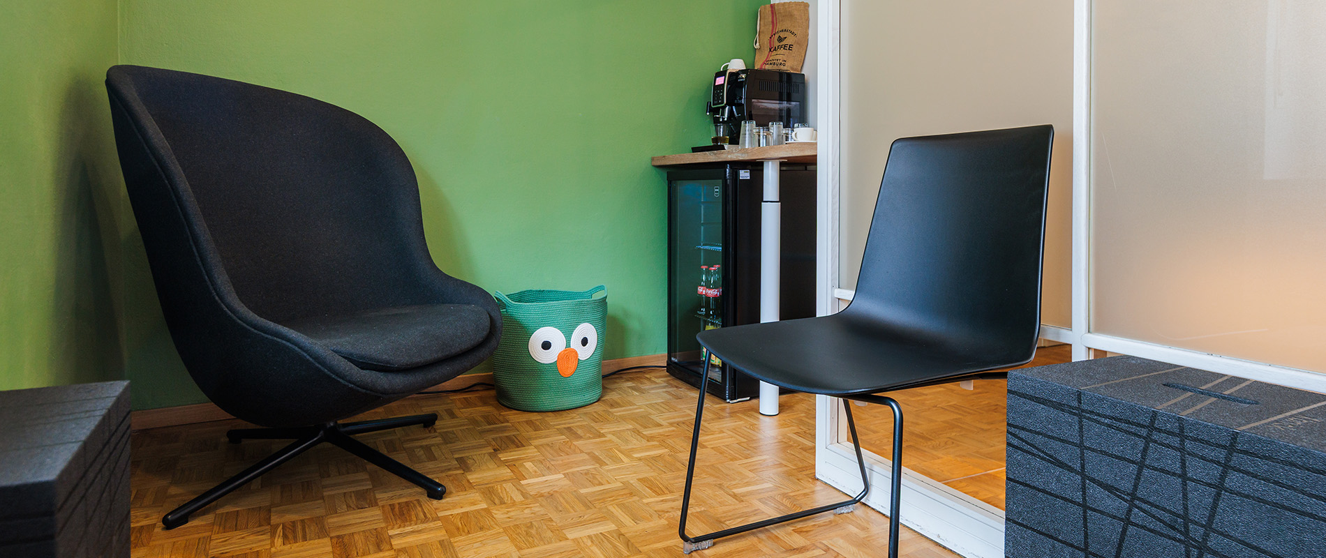 Wartezimmer der Zahnarztpraxis in München Schwabing 